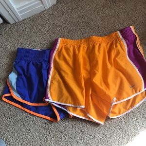 Two pairs of Nike Dri Fit Shorts